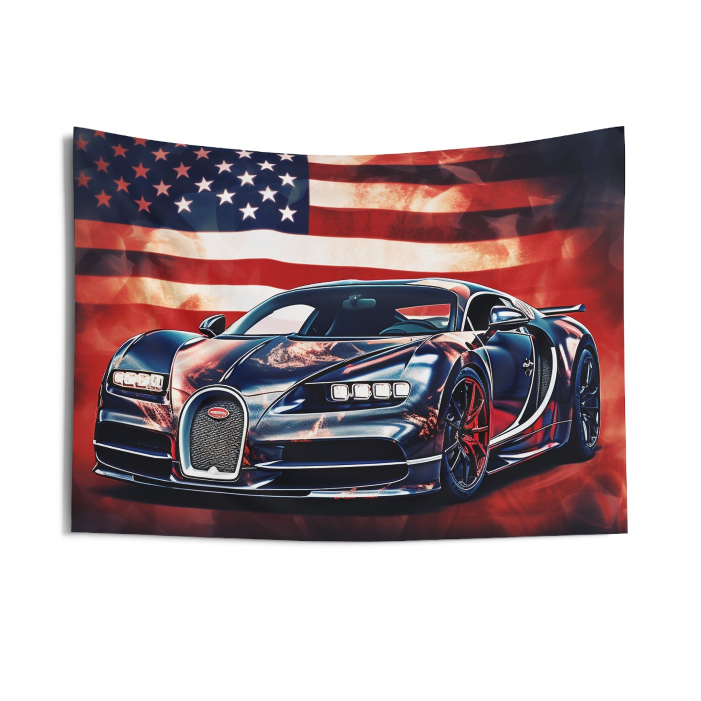 Indoor Wall Tapestries Abstract American Flag Background Bugatti 4