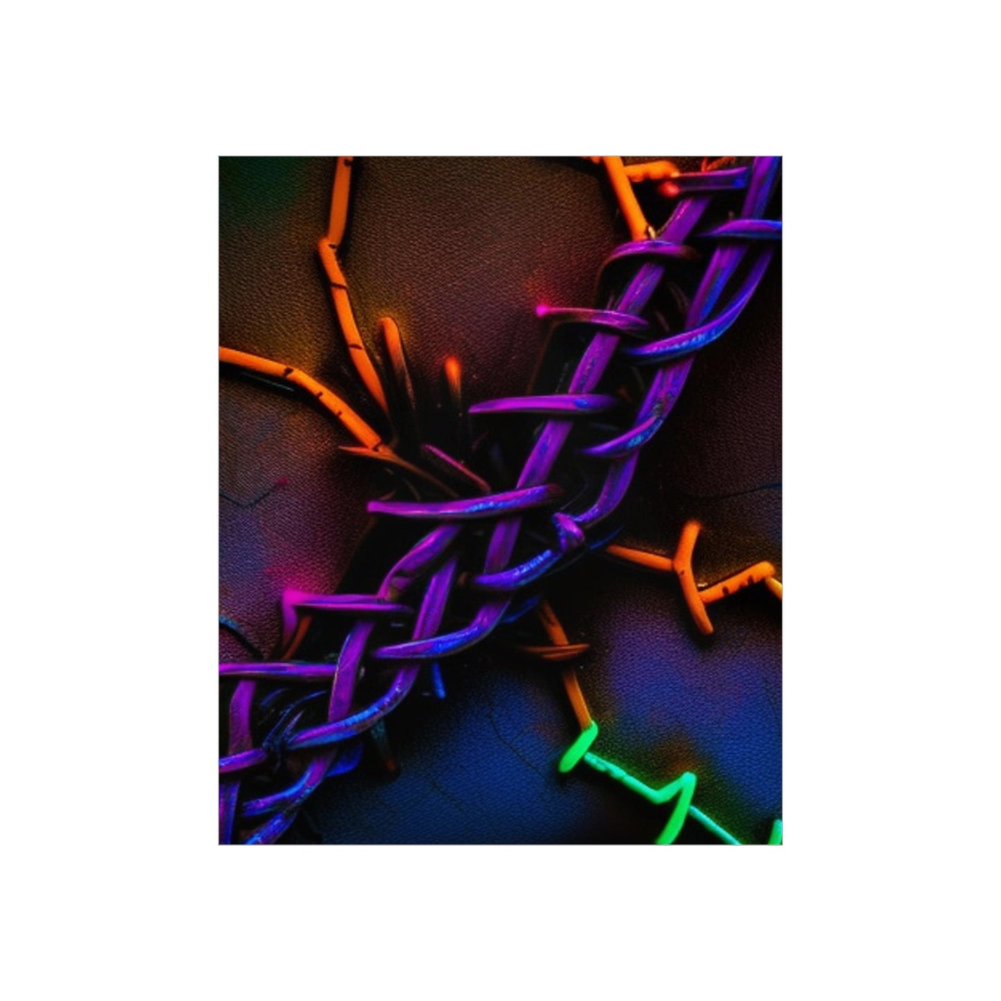 Premium Matte Vertical Posters Macro Neon Barbs 2