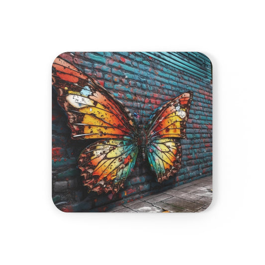 Corkwood Coaster Set Liquid Street Butterfly 2