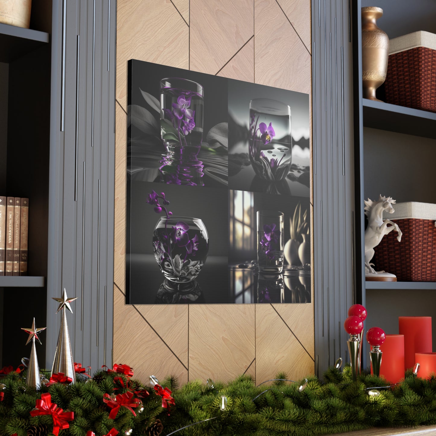 Canvas Gallery Wraps Purple Orchid Glass vase 5