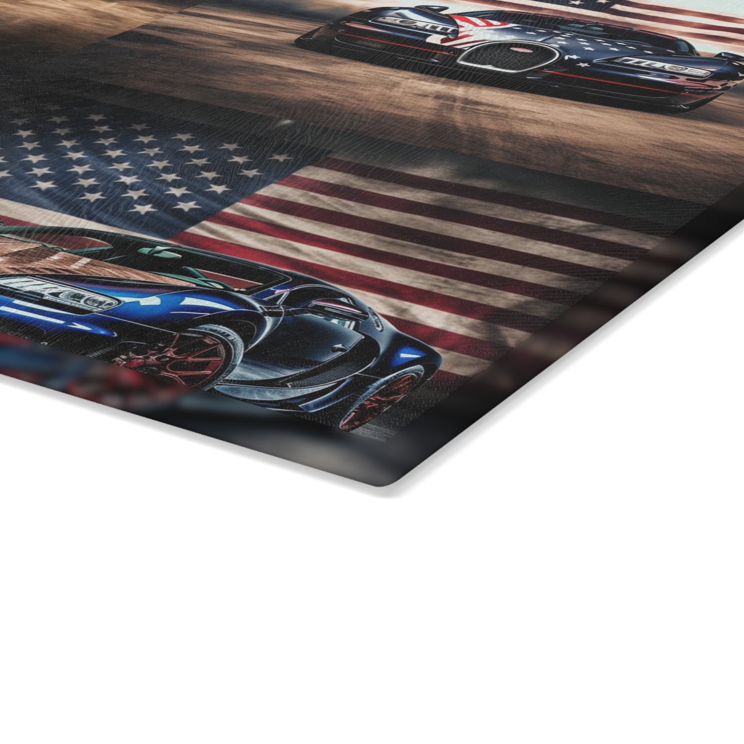 Glass Cutting Board Bugatti American Flag 5