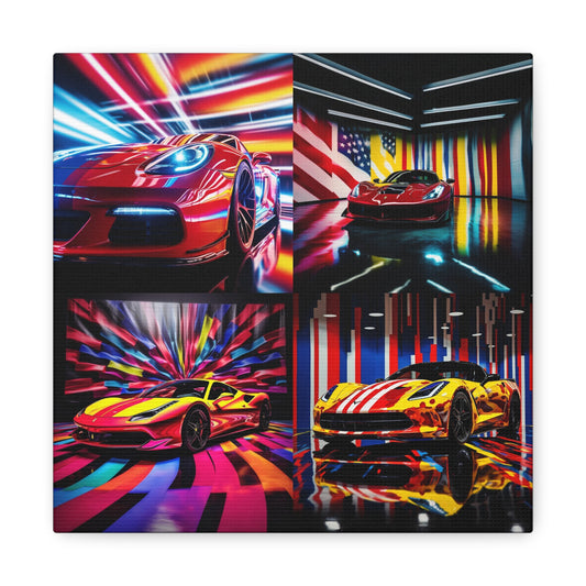 Canvas Gallery Wraps Macro Flag Ferrari 5