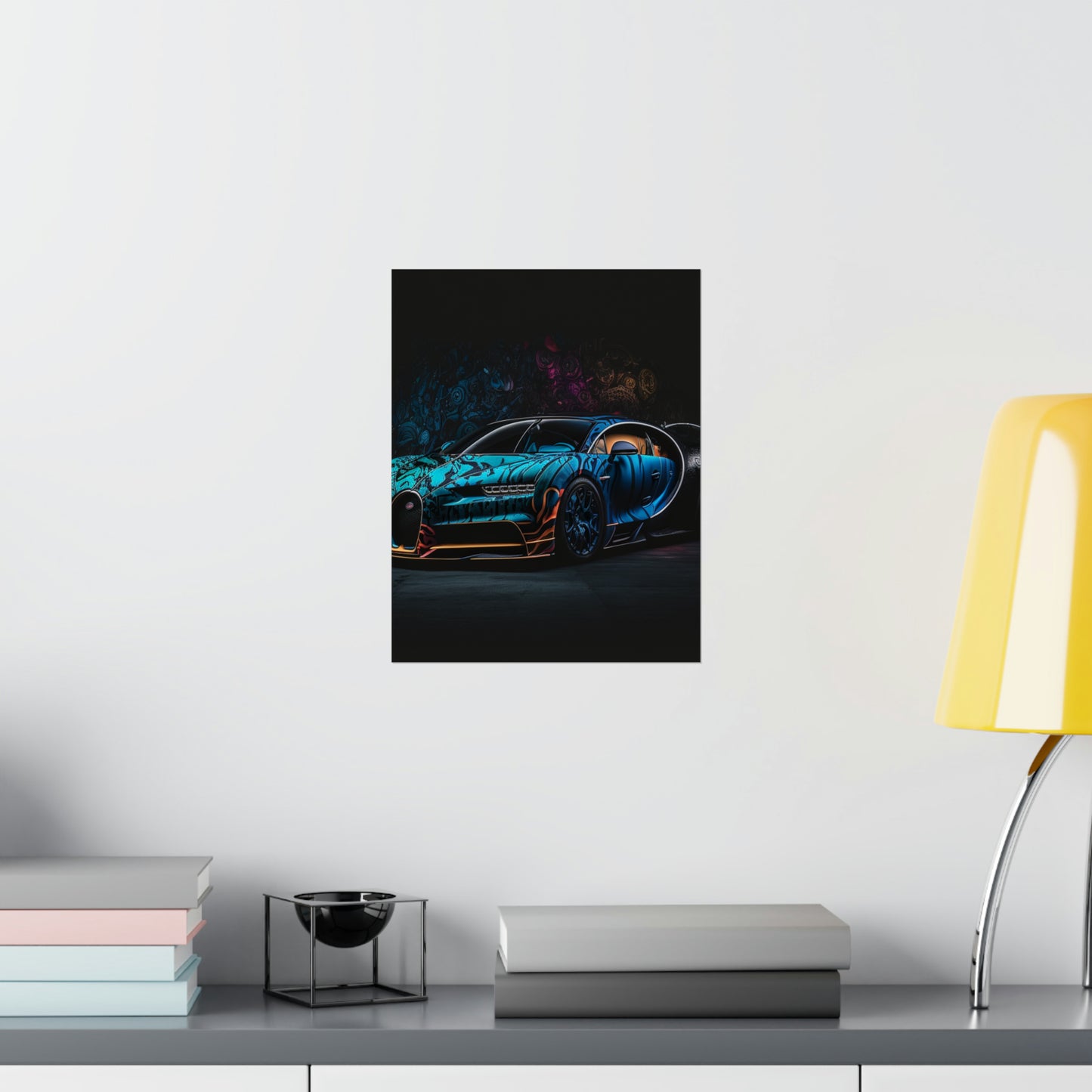 Premium Matte Vertical Posters Bugatti Blue 3