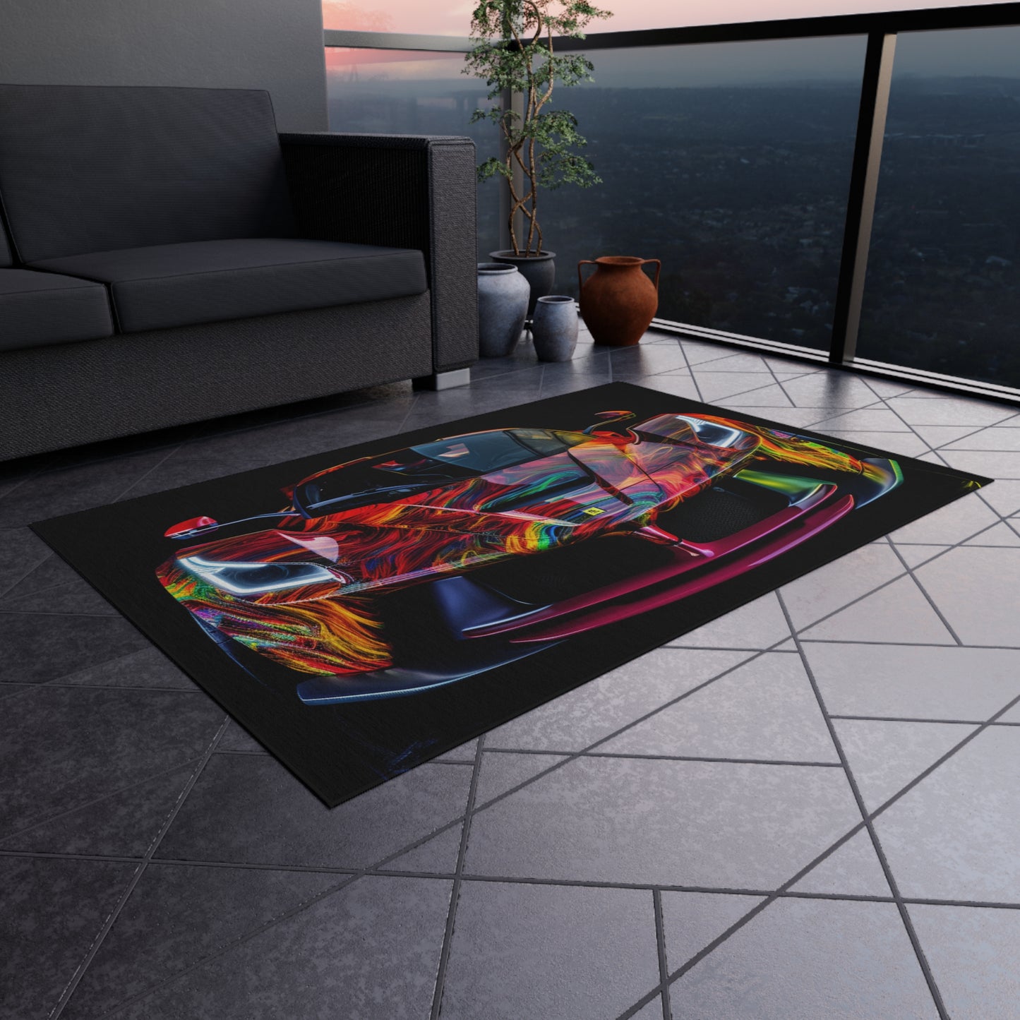 Outdoor Rug  Ferrari Neon 3