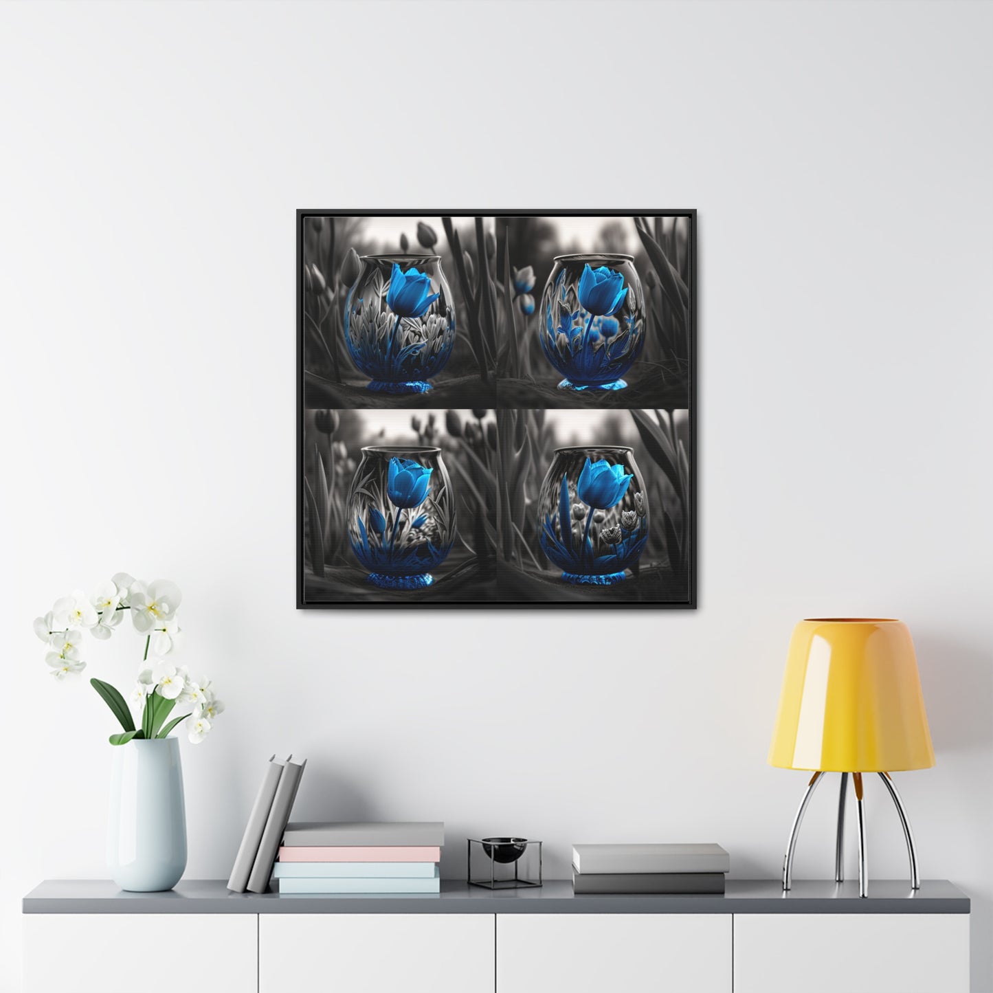 Gallery Canvas Wraps, Square Frame Tulip Blue 5