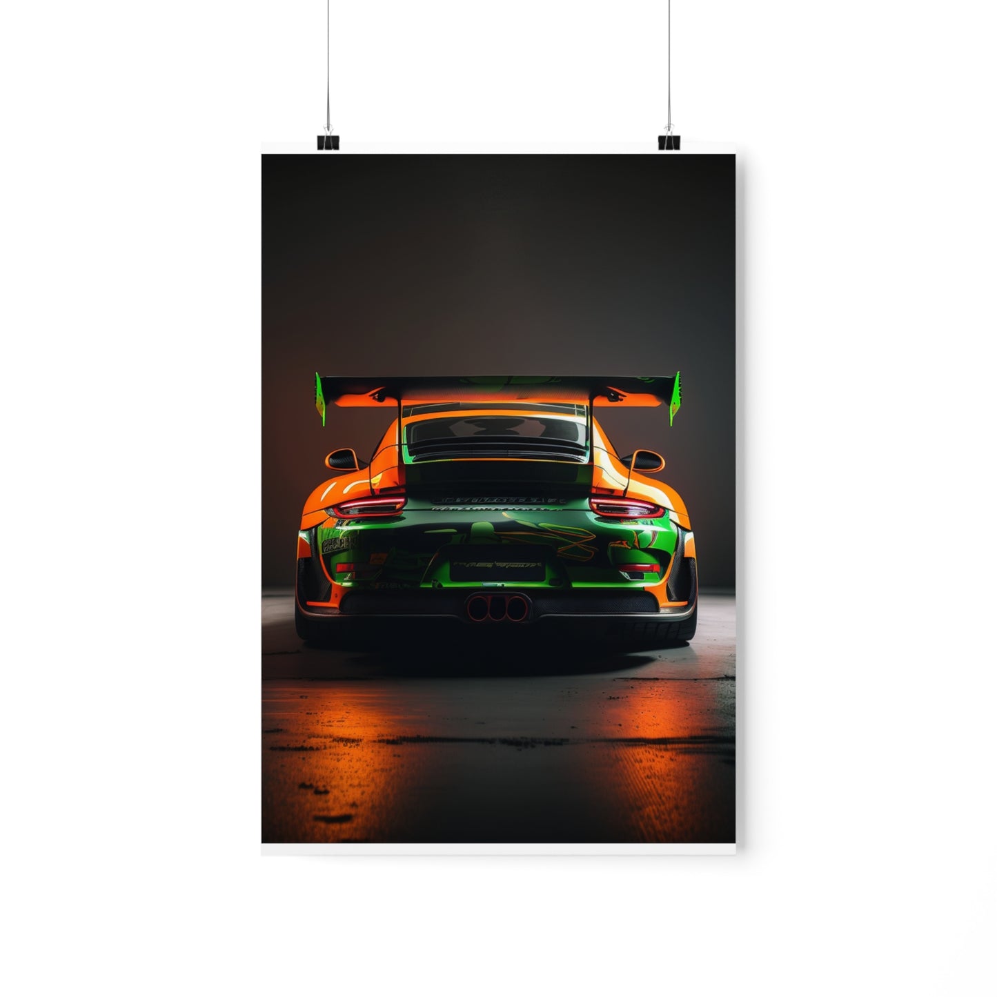 Premium Matte Vertical Posters Porsche Color 3