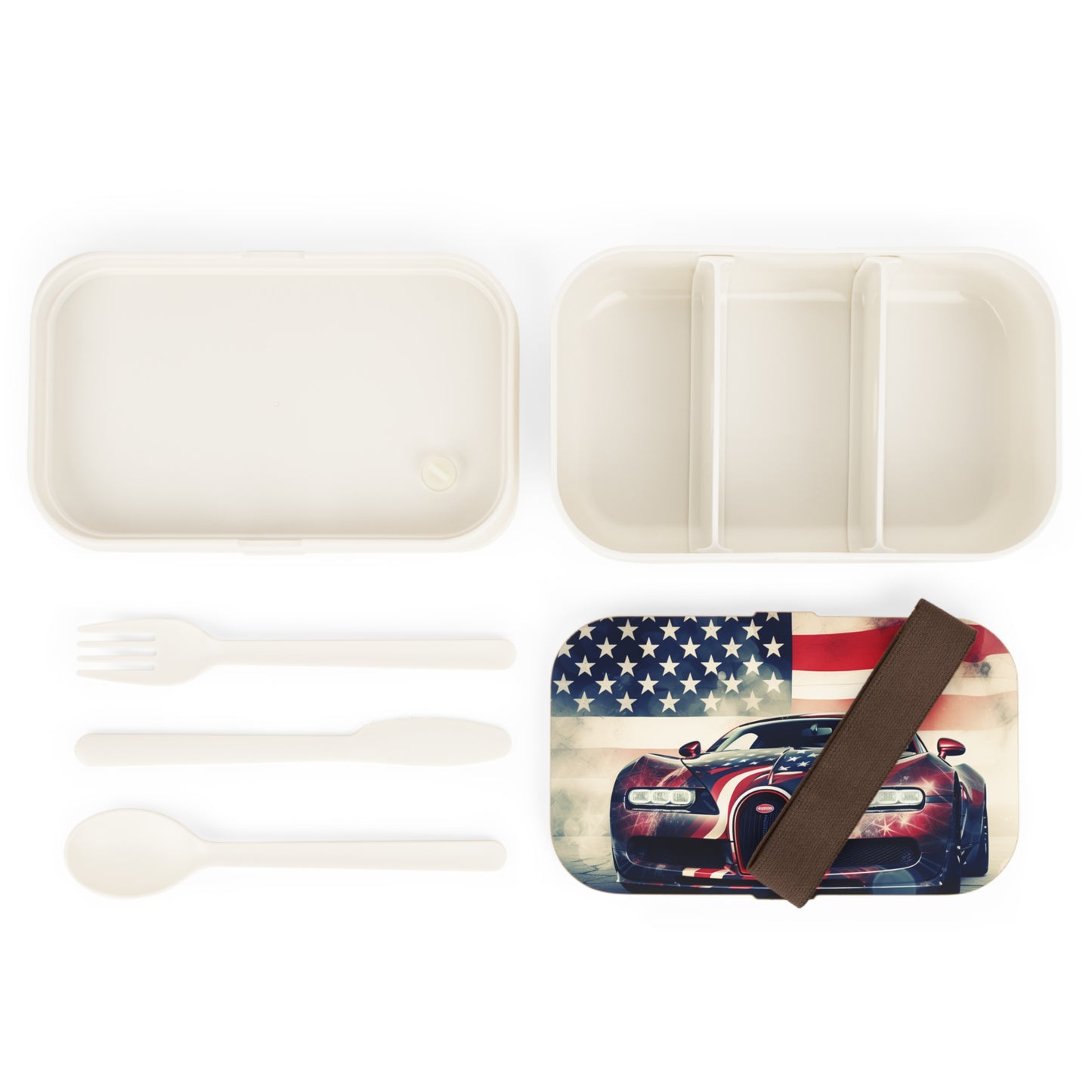 Bento Lunch Box Abstract American Flag Background Bugatti 1