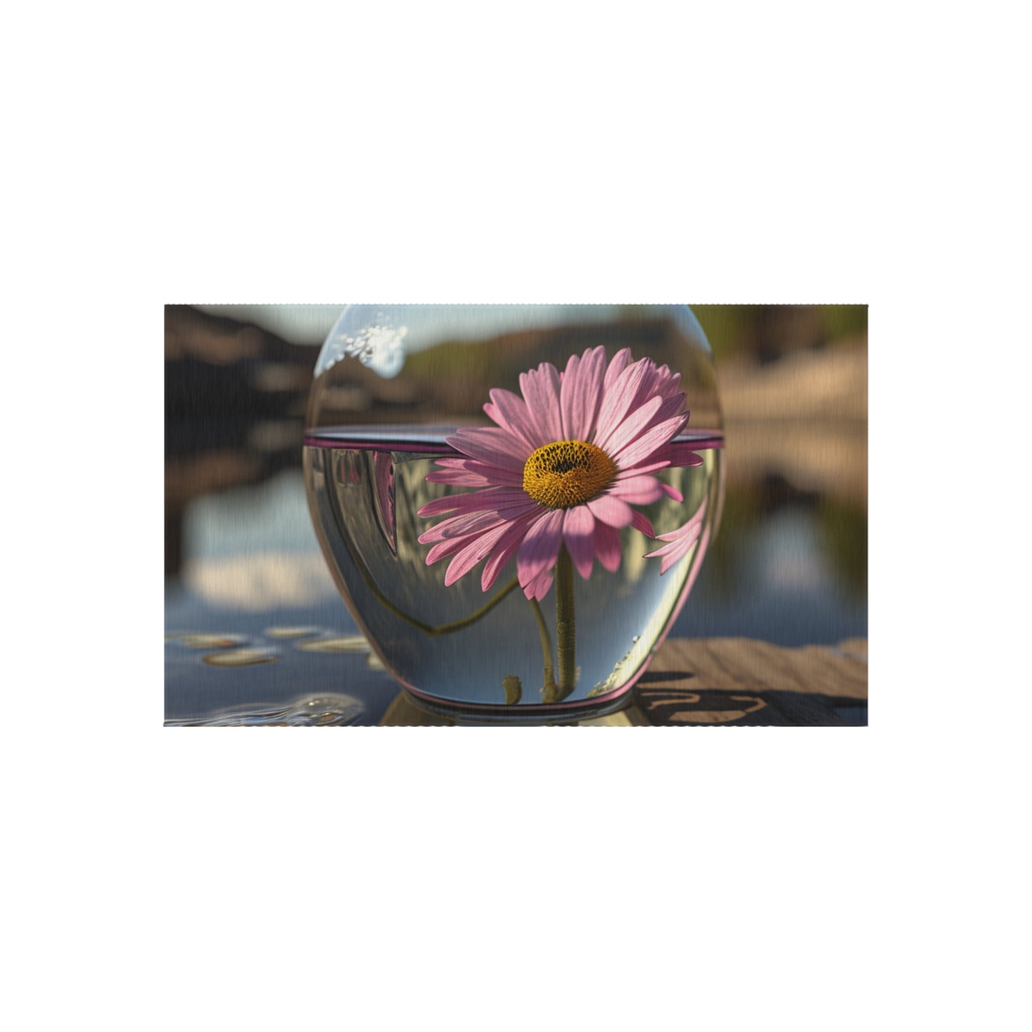 Outdoor Rug  Daisy in a vase 1