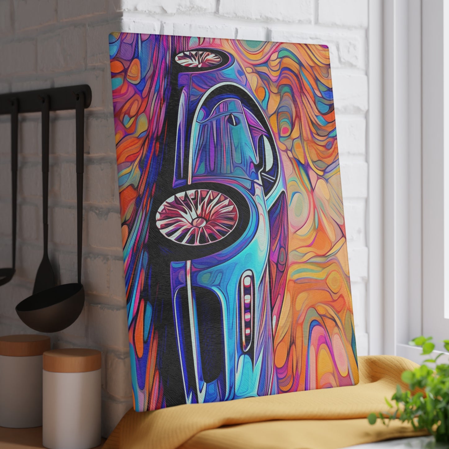 Glass Cutting Board Bugatti Abstract Concept 3