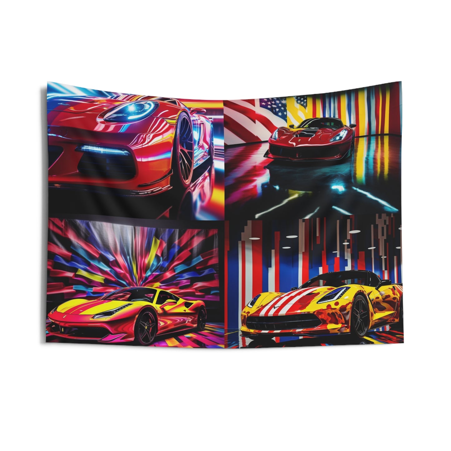 Indoor Wall Tapestries Macro Flag Ferrari 5