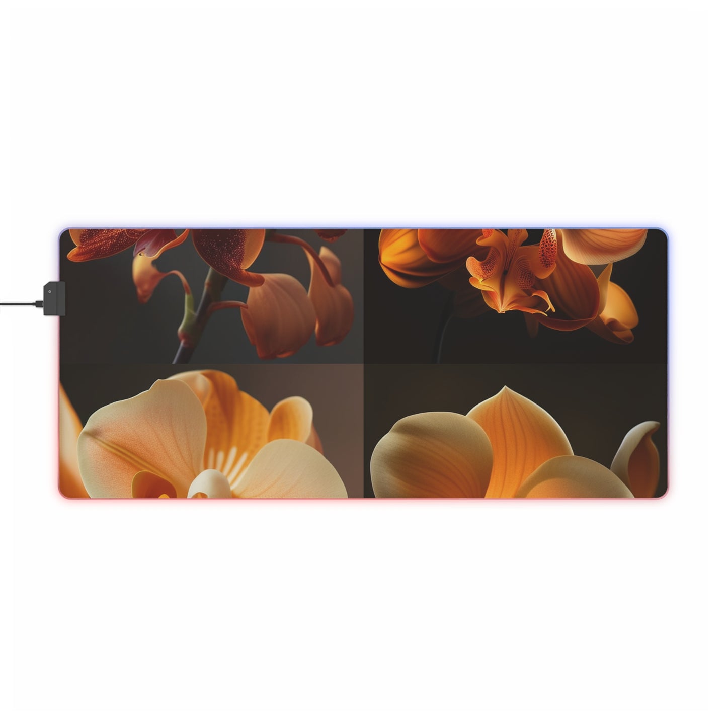 LED Gaming Mouse Pad Orange Orchid 5