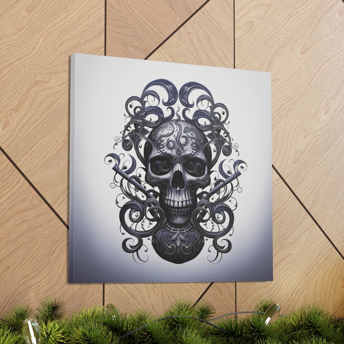 Canvas Gallery Wraps Skull Treble Clef 1