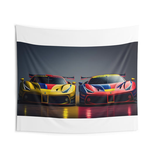 Indoor Wall Tapestries Ferrari Red Blue 1