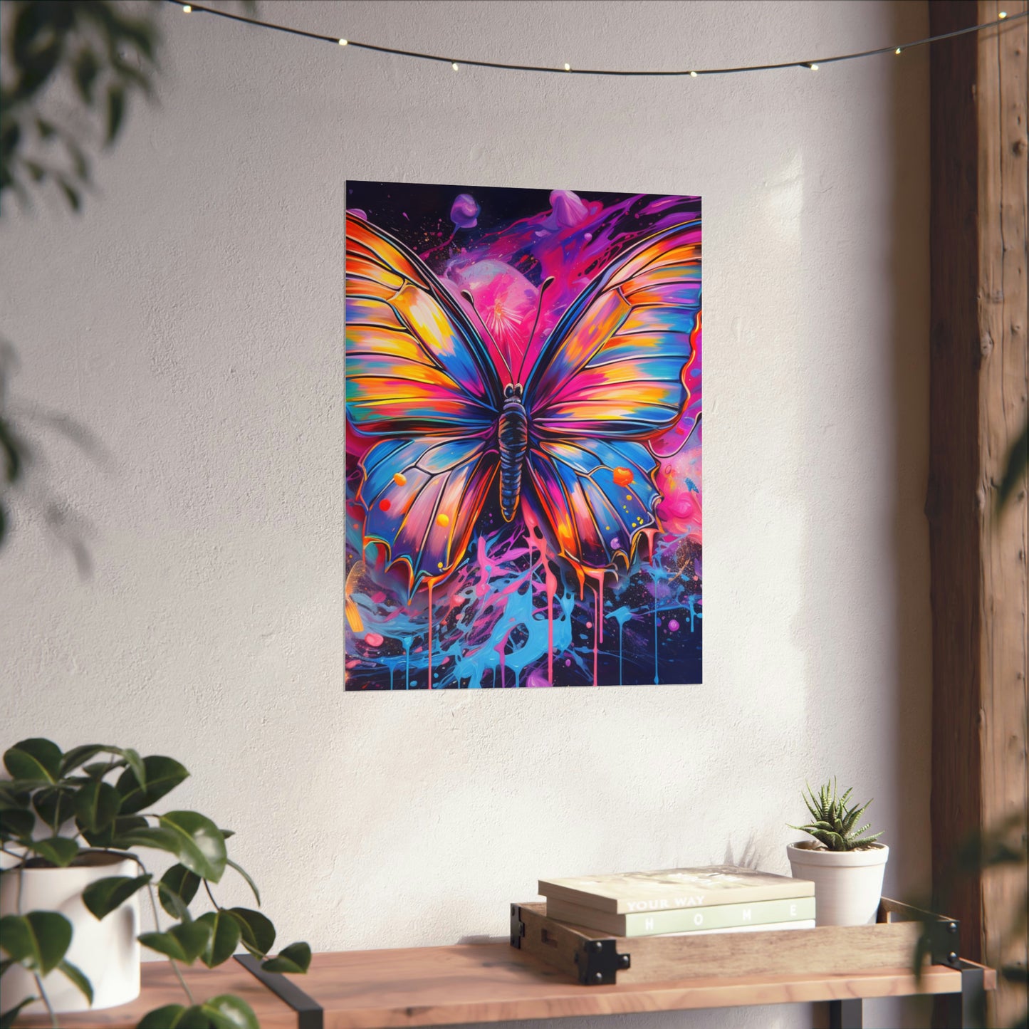 Premium Matte Vertical Posters Pink Butterfly Flair 3