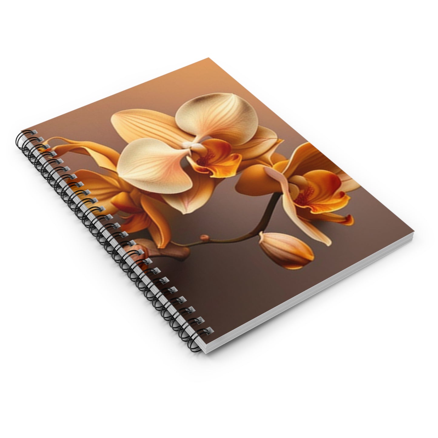 Spiral Notebook - Ruled Line orchid pedals 2