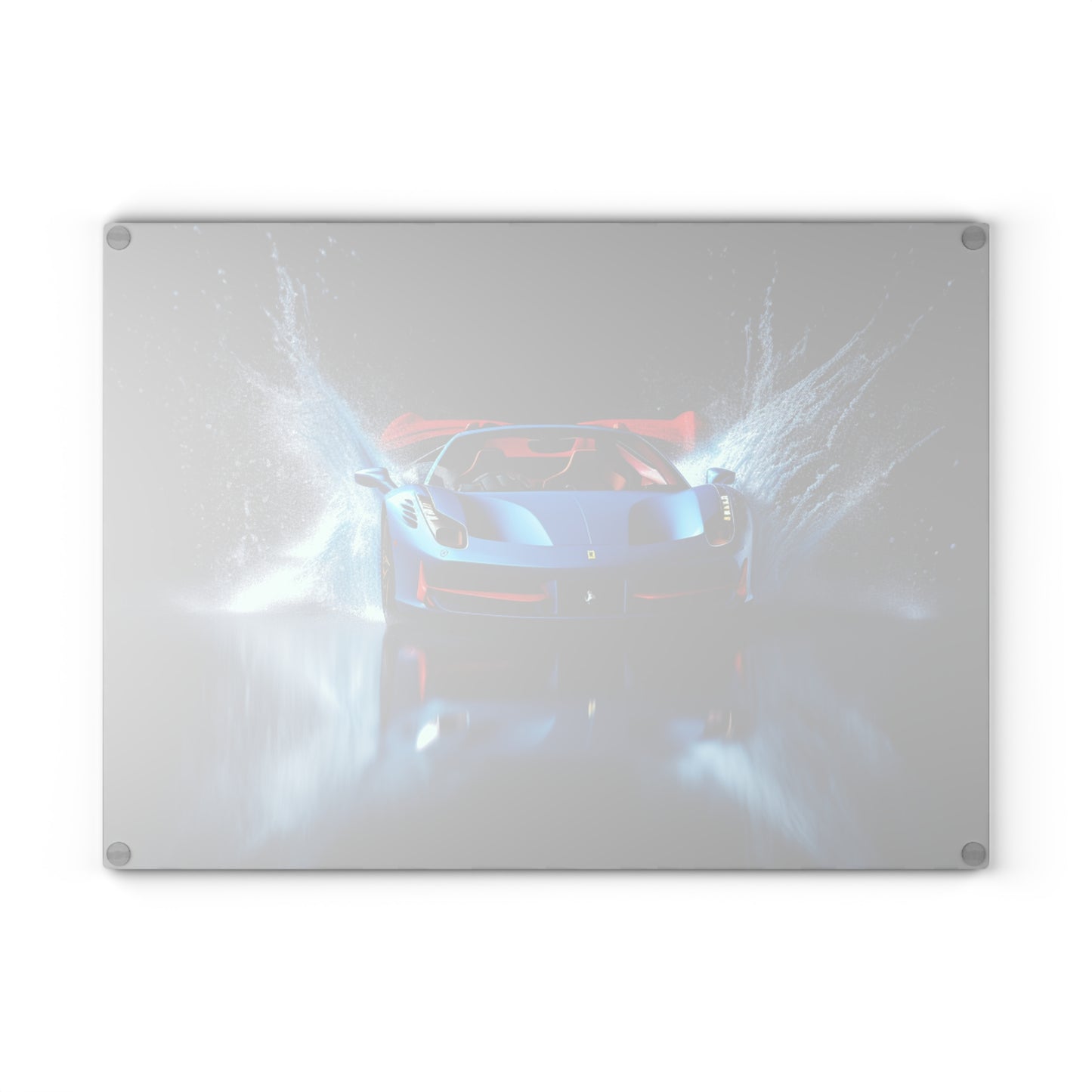 Glass Cutting Board Ferrari Water Splash 1