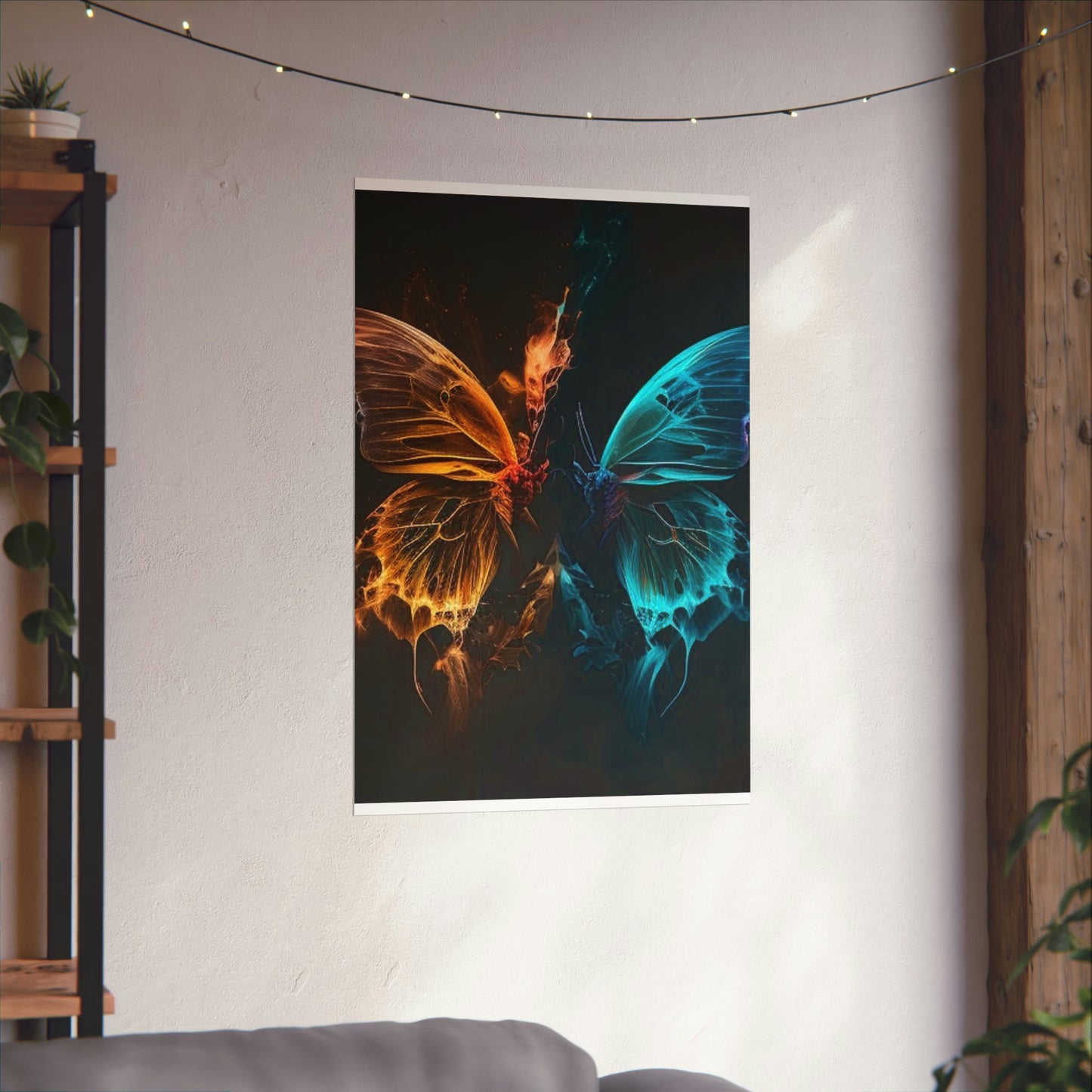 Premium Matte Vertical Posters Neon Glo Butterfly 4