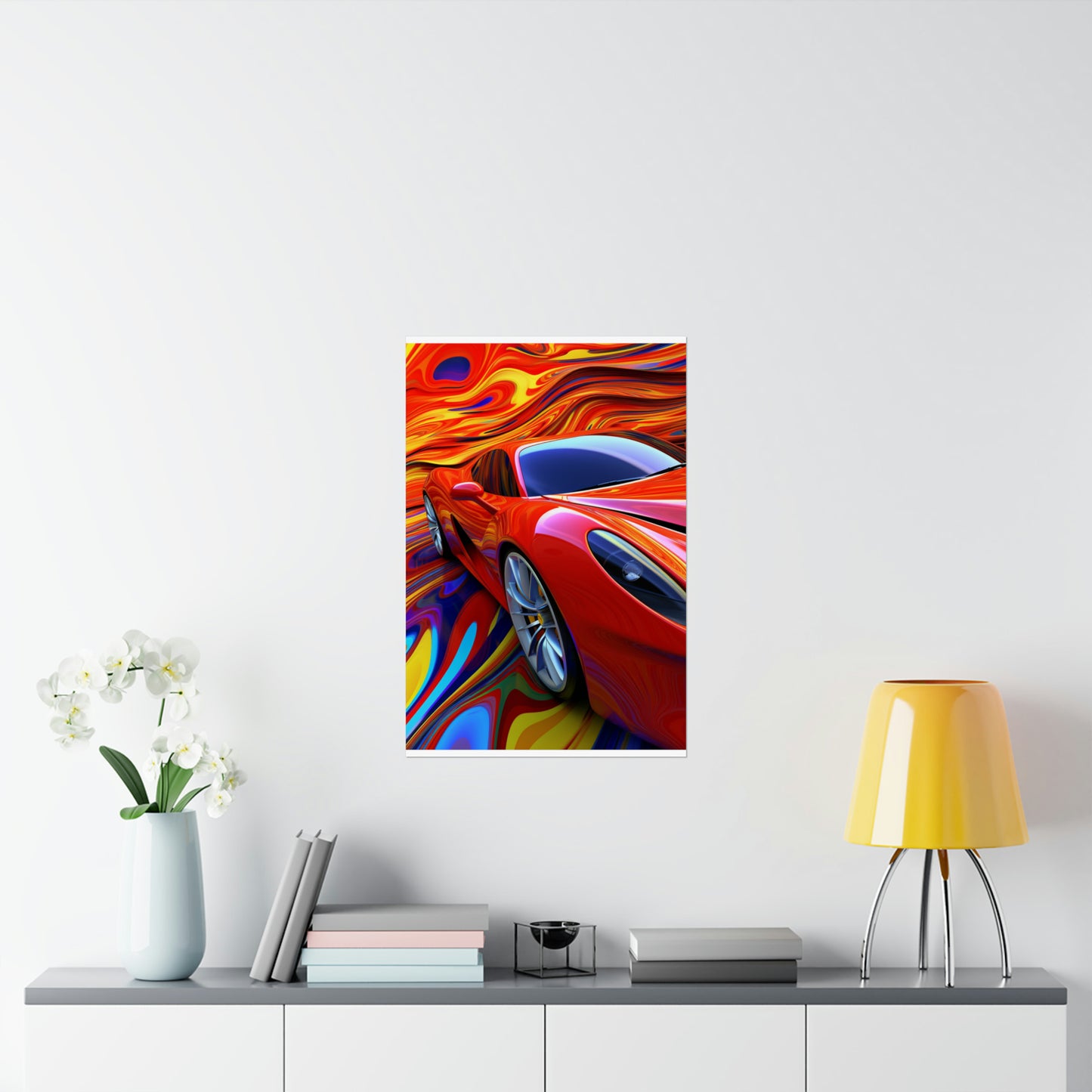 Premium Matte Vertical Posters Ferrari Water Fusion 4