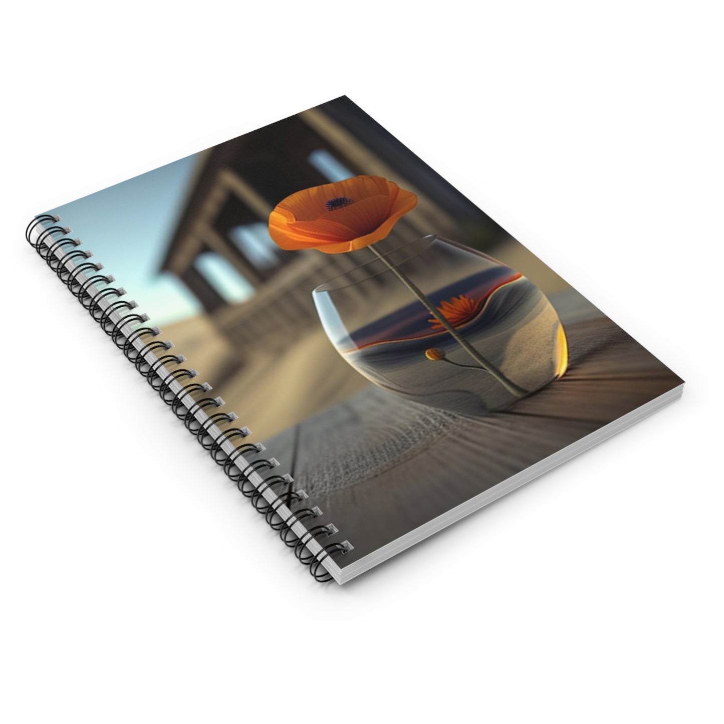 Spiral Notebook - Ruled Line Poppy in a Glass Vase 4