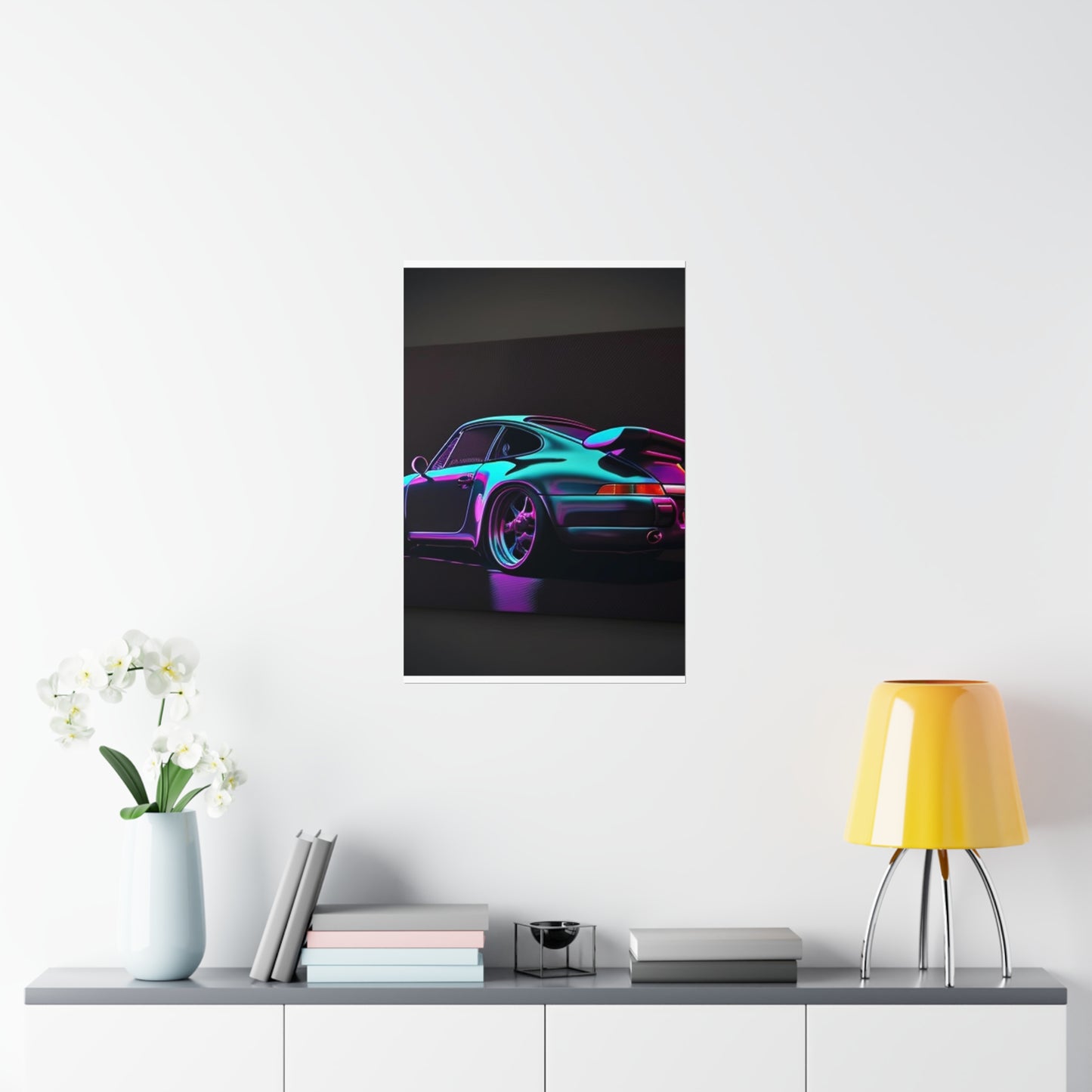 Premium Matte Vertical Posters Porsche Purple 2