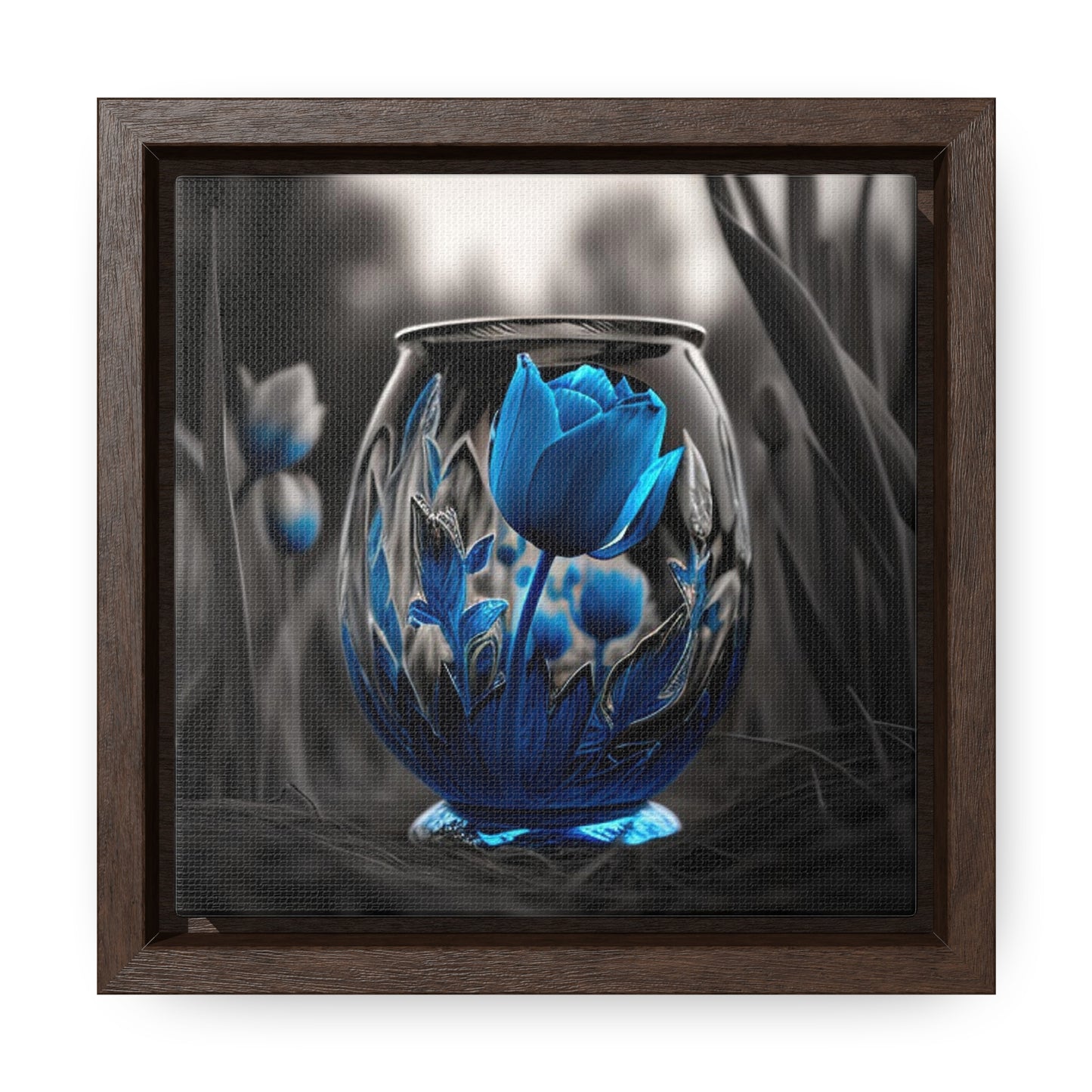 Gallery Canvas Wraps, Square Frame Tulip Blue 2