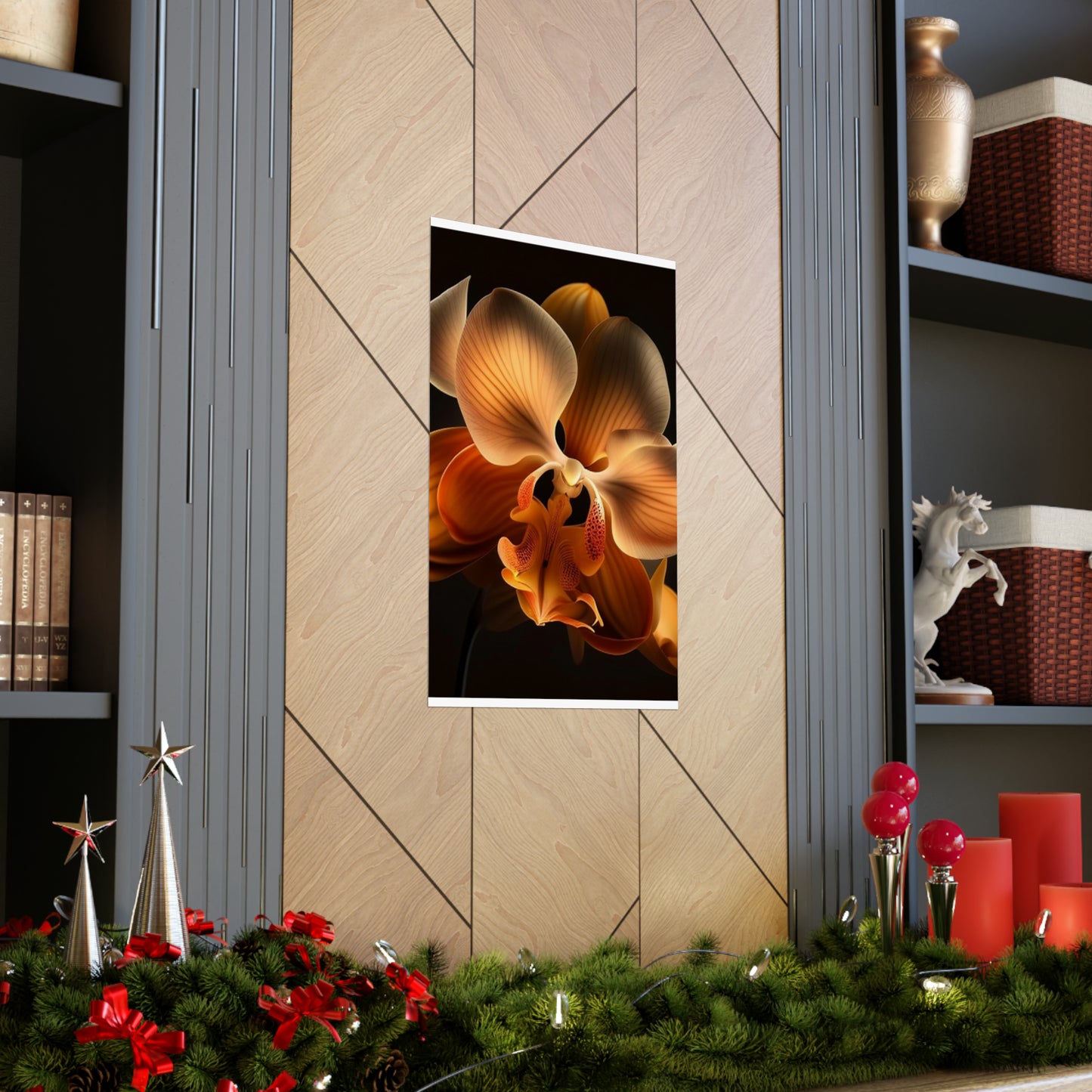 Premium Matte Vertical Posters Orange Orchid 2