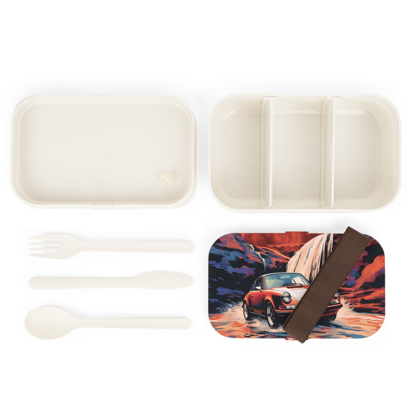 Bento Lunch Box American Flag Porsche Abstract 4