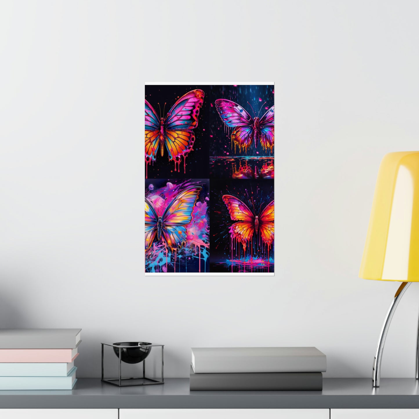Premium Matte Vertical Posters Pink Butterfly Flair 5