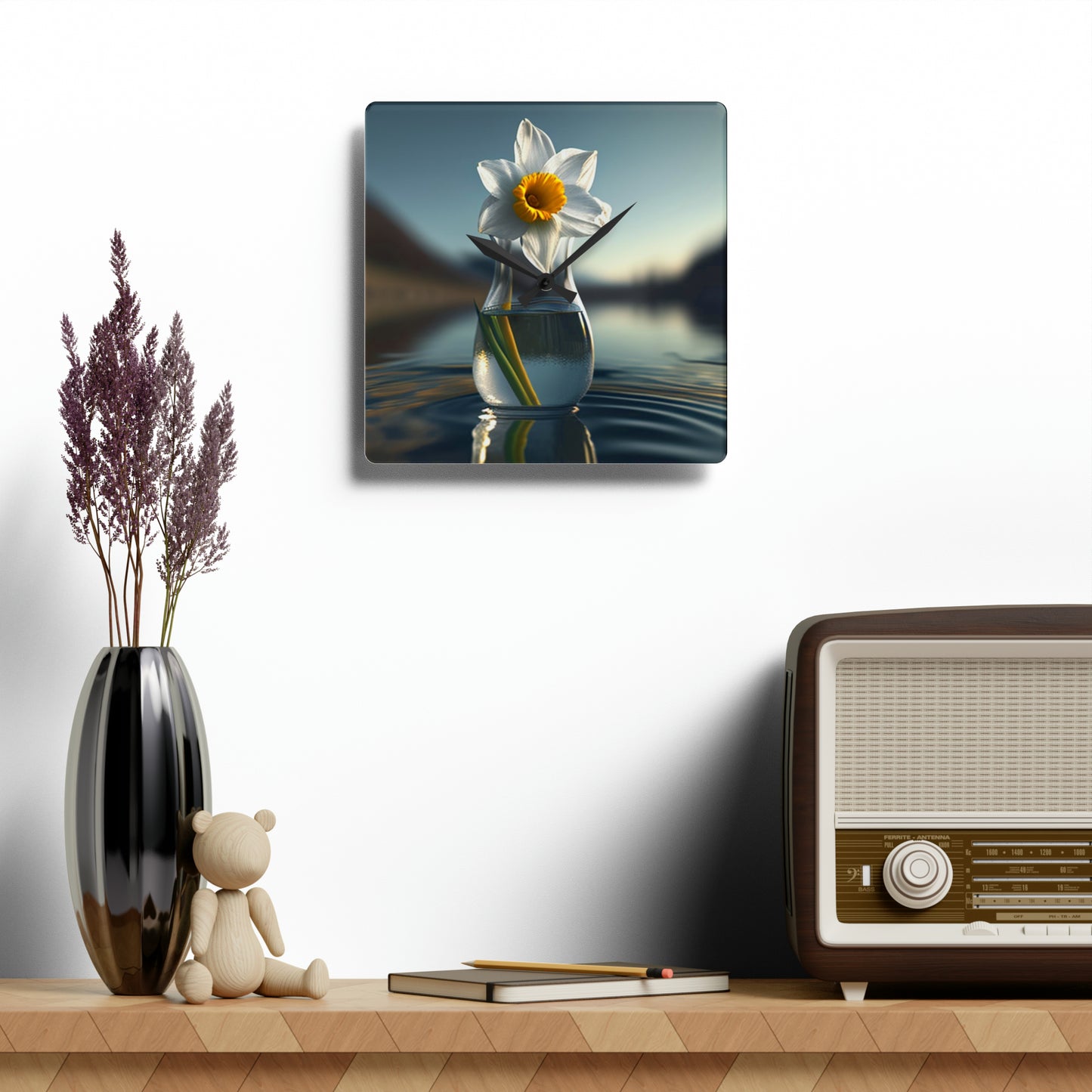 Acrylic Wall Clock Daffodil 3