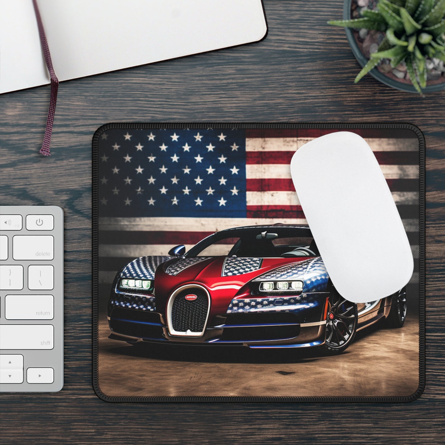 Gaming Mouse Pad  Bugatti American Flag 1