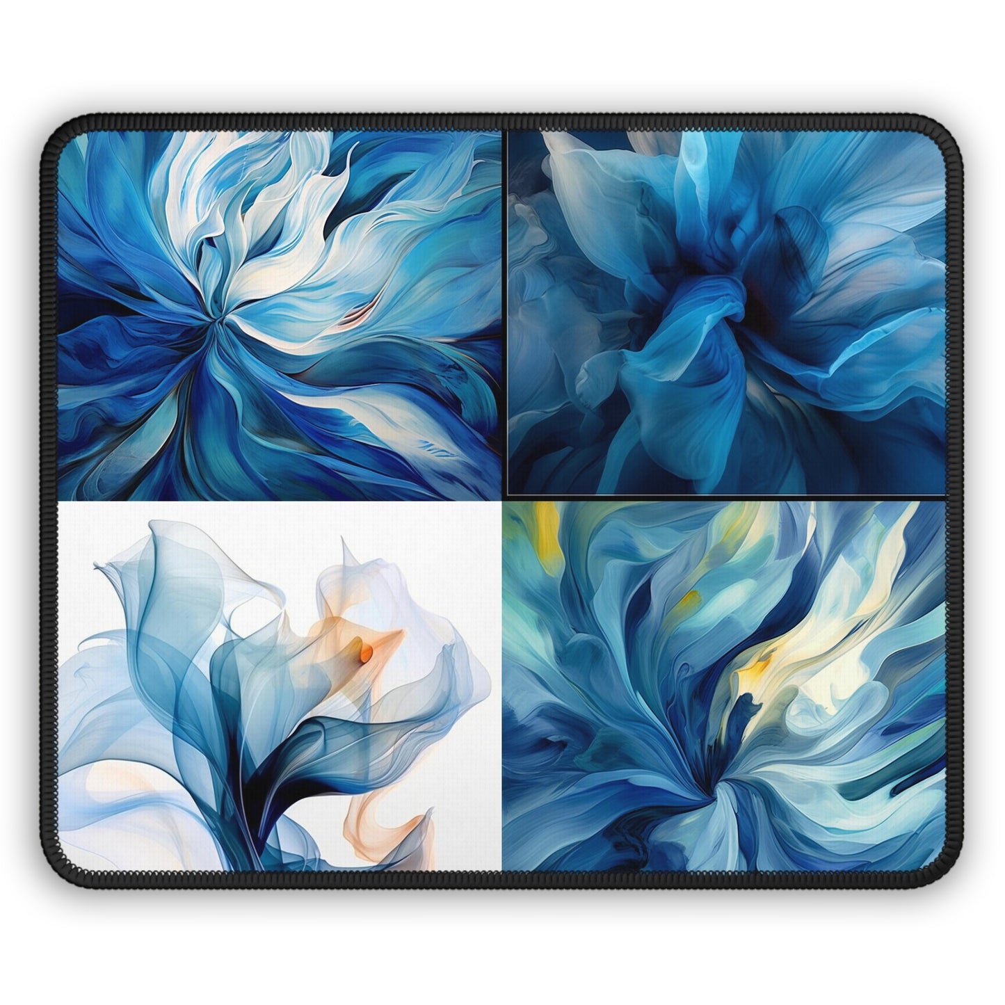 Gaming Mouse Pad  Blue Tluip Abstract 5