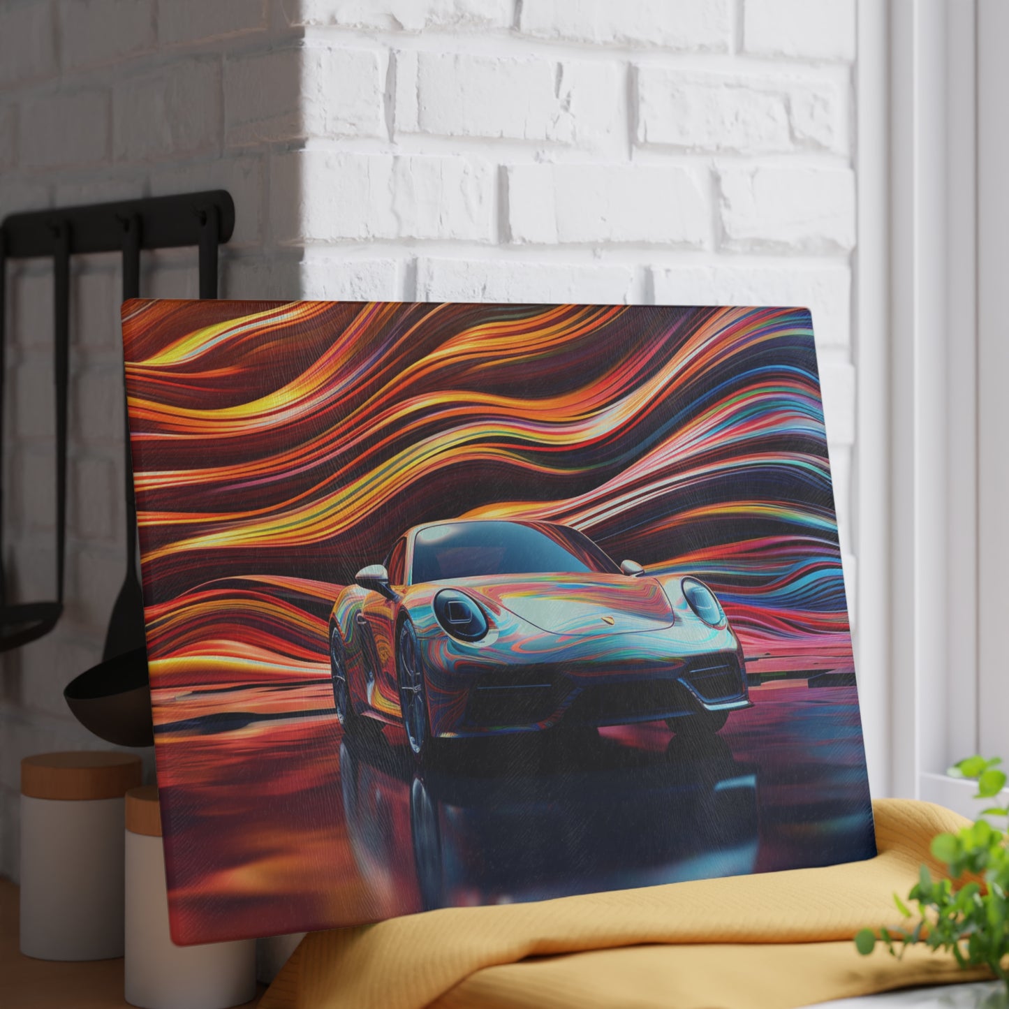 Glass Cutting Board Porsche Water Fusion 1