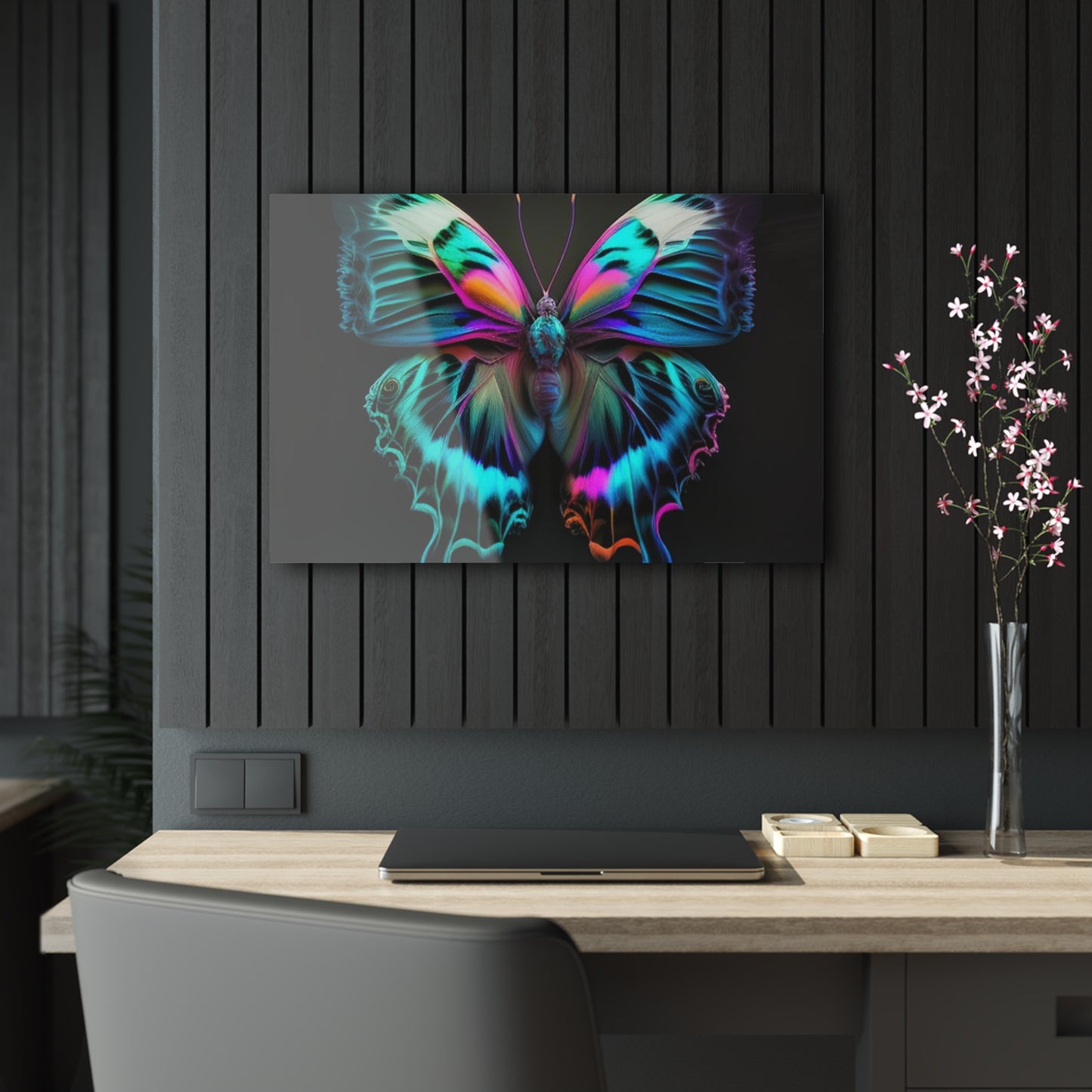 Acrylic Prints Neon Butterfly Fusion 4