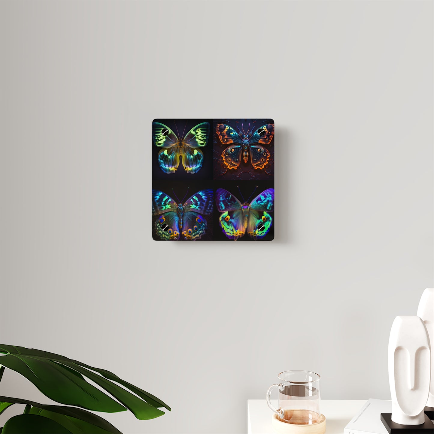 Acrylic Wall Art Panels Neon Hue Butterfly 5