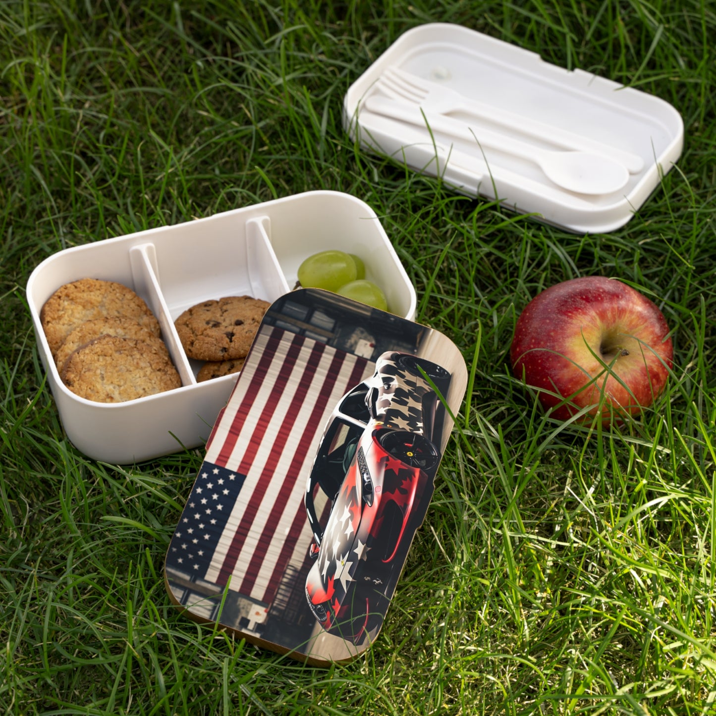 Bento Lunch Box American Flag Farrari 1