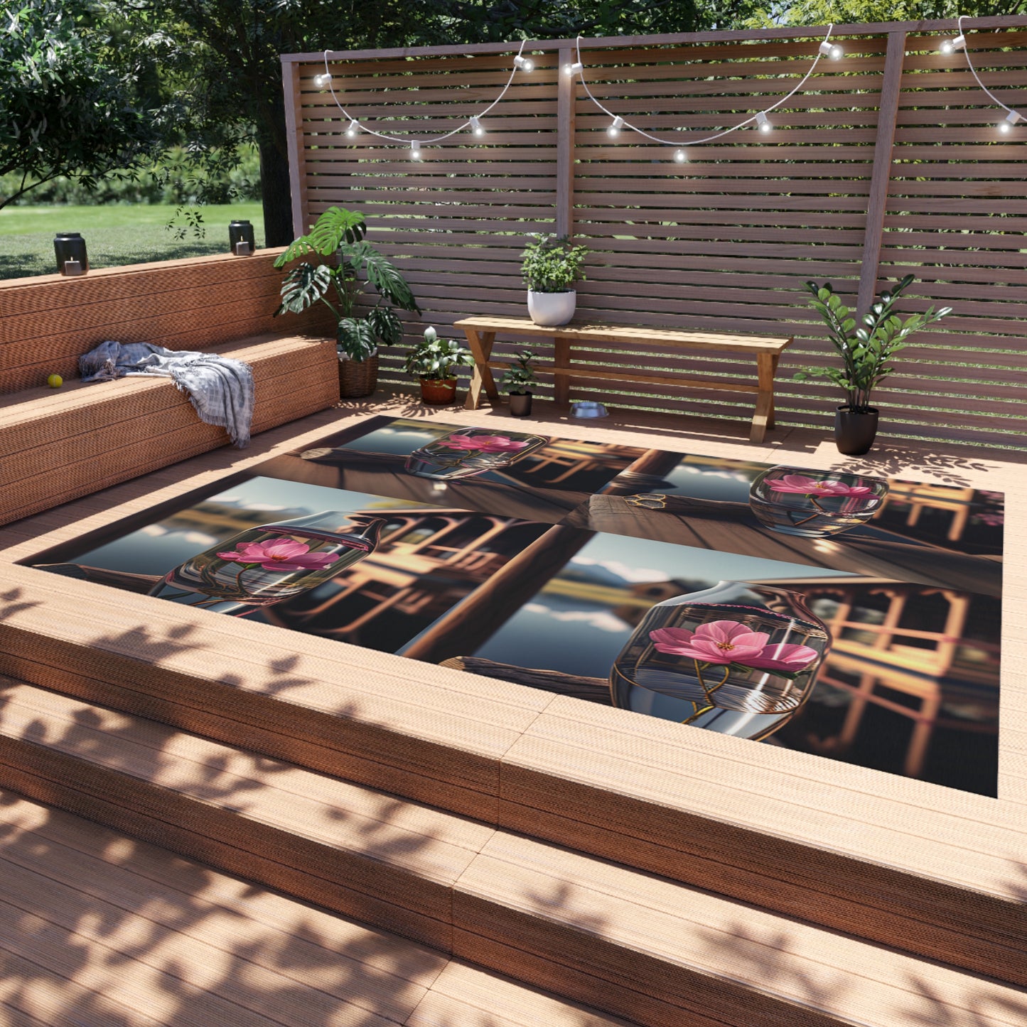 Outdoor Rug  Pink Magnolia 5