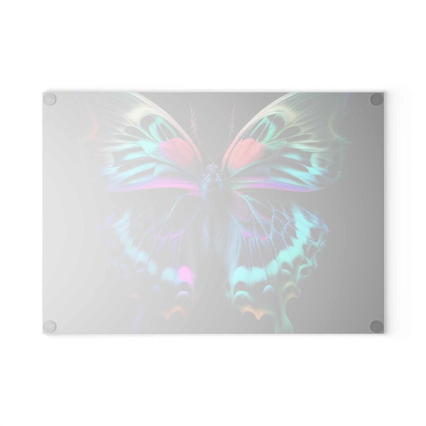 Glass Cutting Board Neon Butterfly Fusion 1