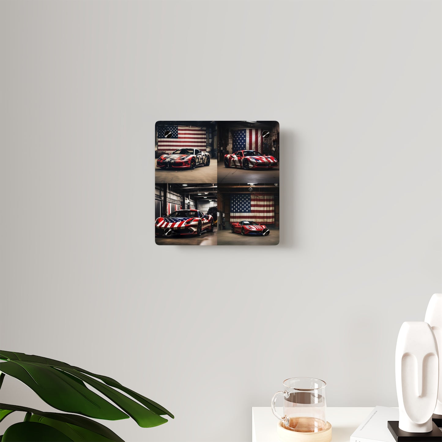 Acrylic Wall Art Panels American Flag Farrari 5