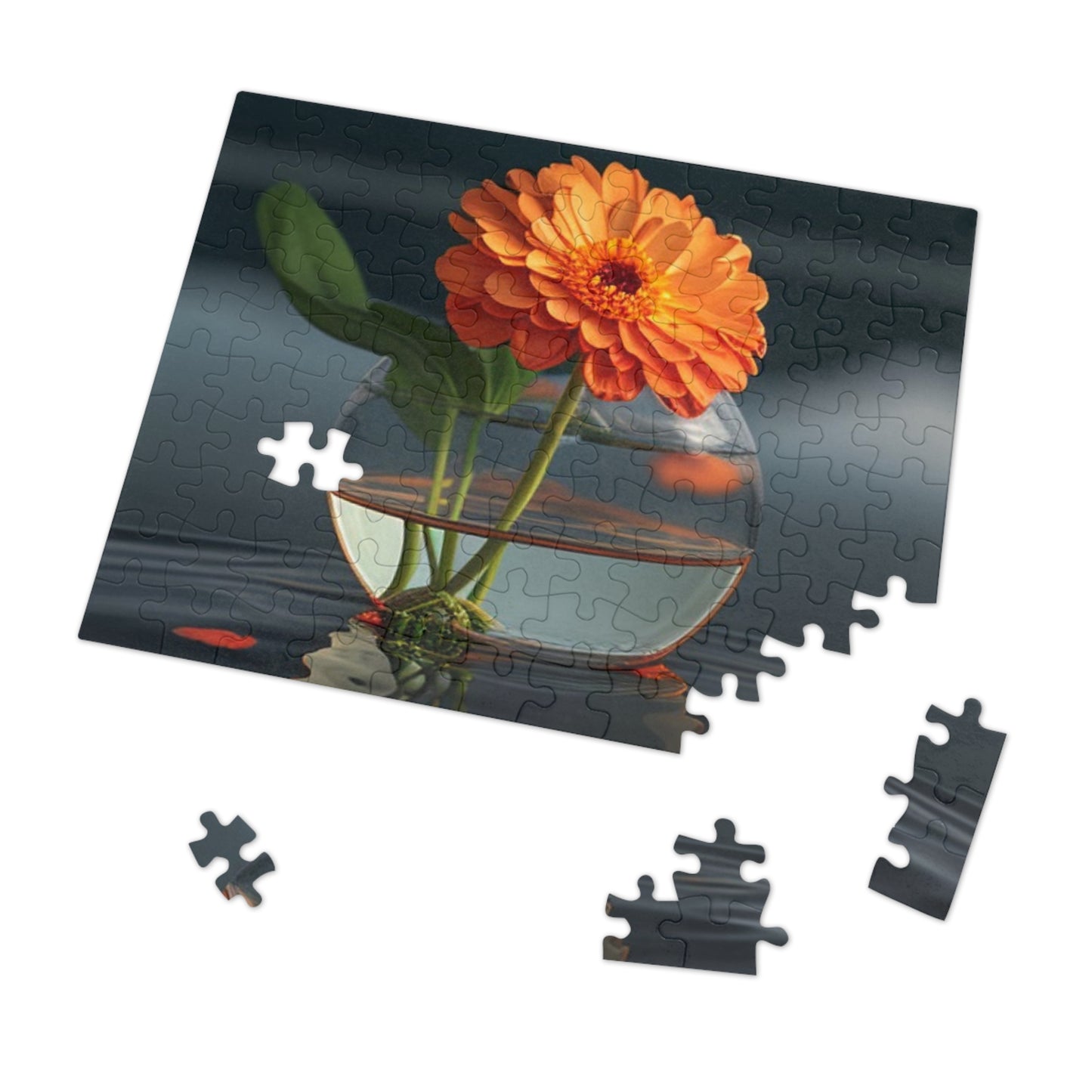 Jigsaw Puzzle (30, 110, 252, 500,1000-Piece) Orange Zinnia 2