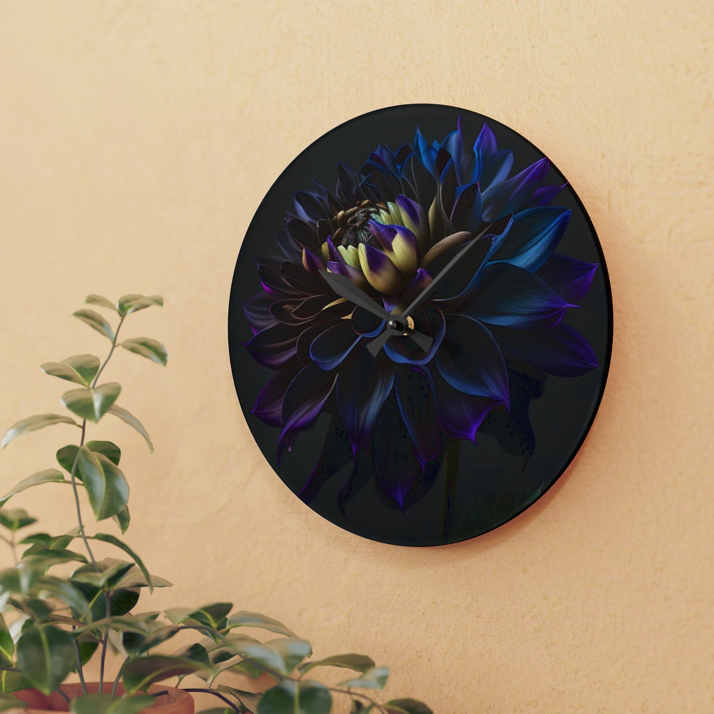 Acrylic Wall Clock Dahlia Purple 1