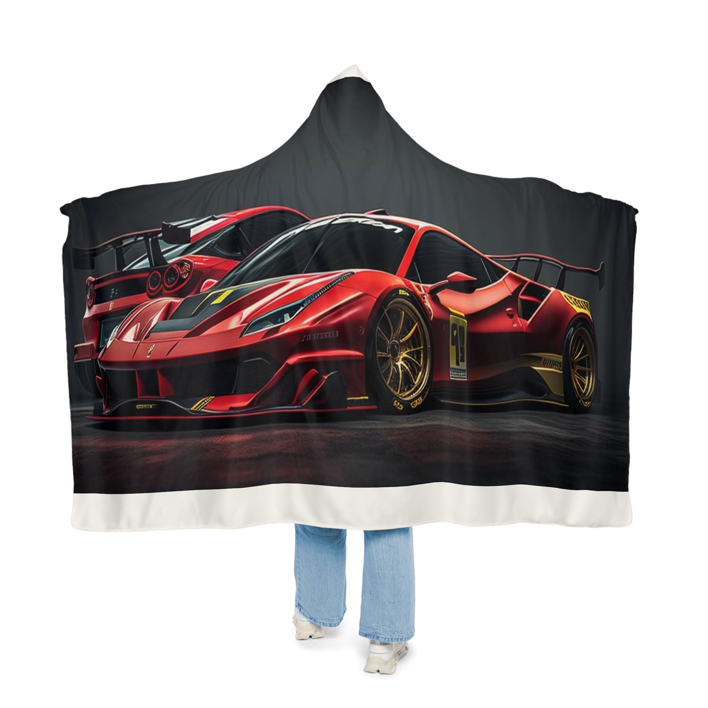 Snuggle Hooded Blanket Ferrari Red 3
