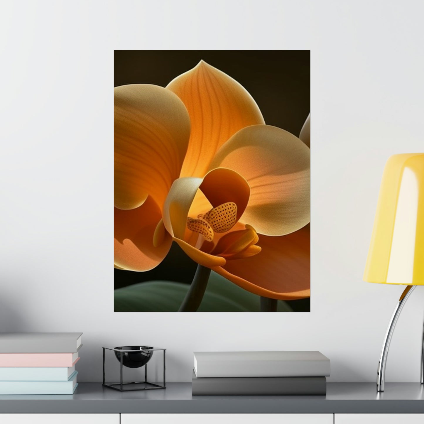 Premium Matte Vertical Posters Orange Orchid 4