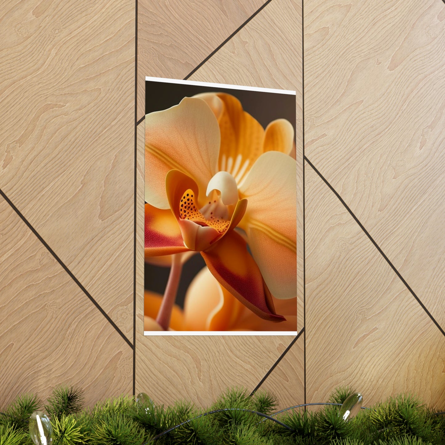 Premium Matte Vertical Posters Orange Orchid 3