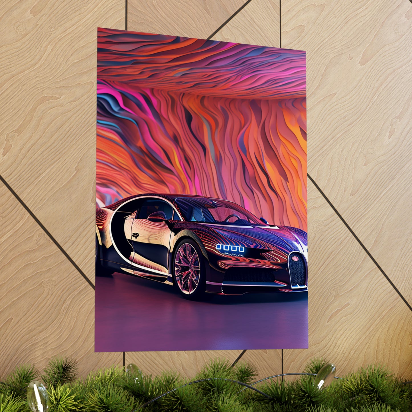 Premium Matte Vertical Posters Bugatti Abstract Flair 4