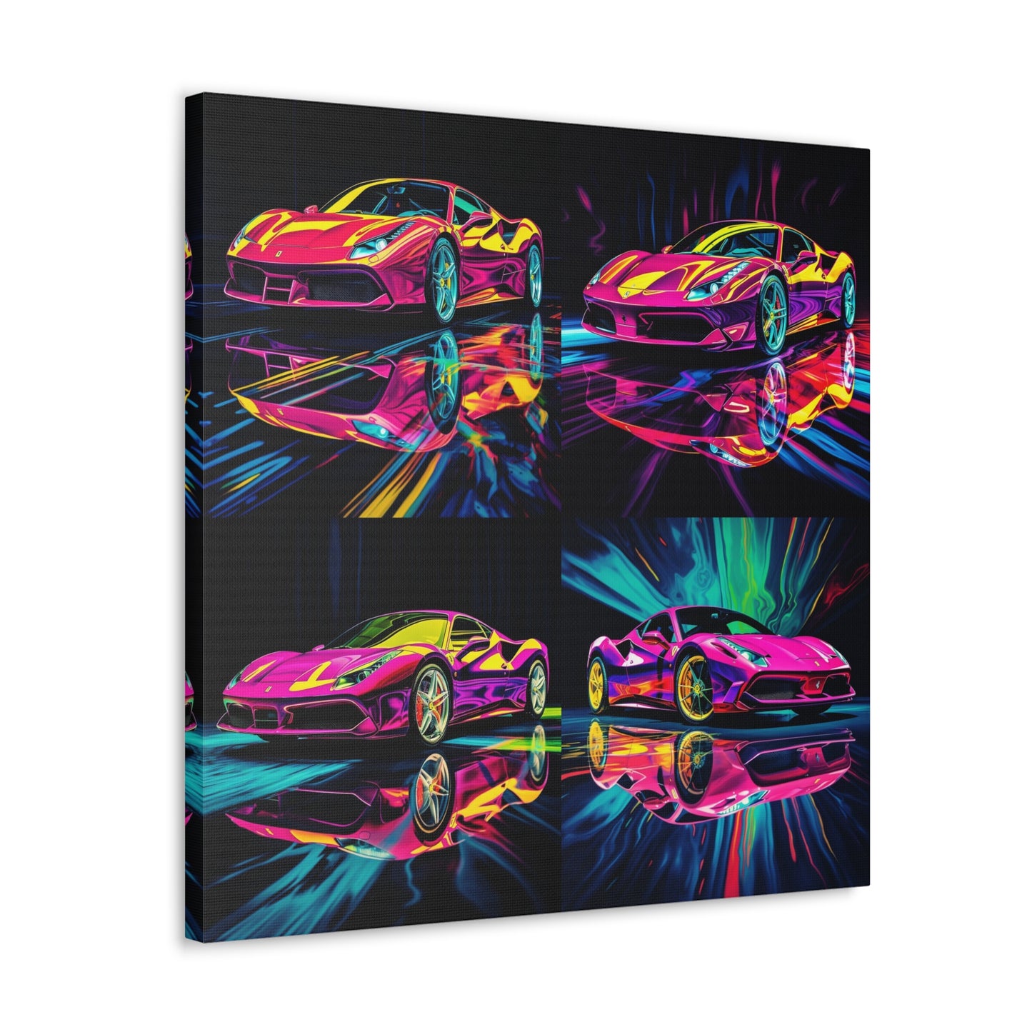 Canvas Gallery Wraps Pink Ferrari Macro 5