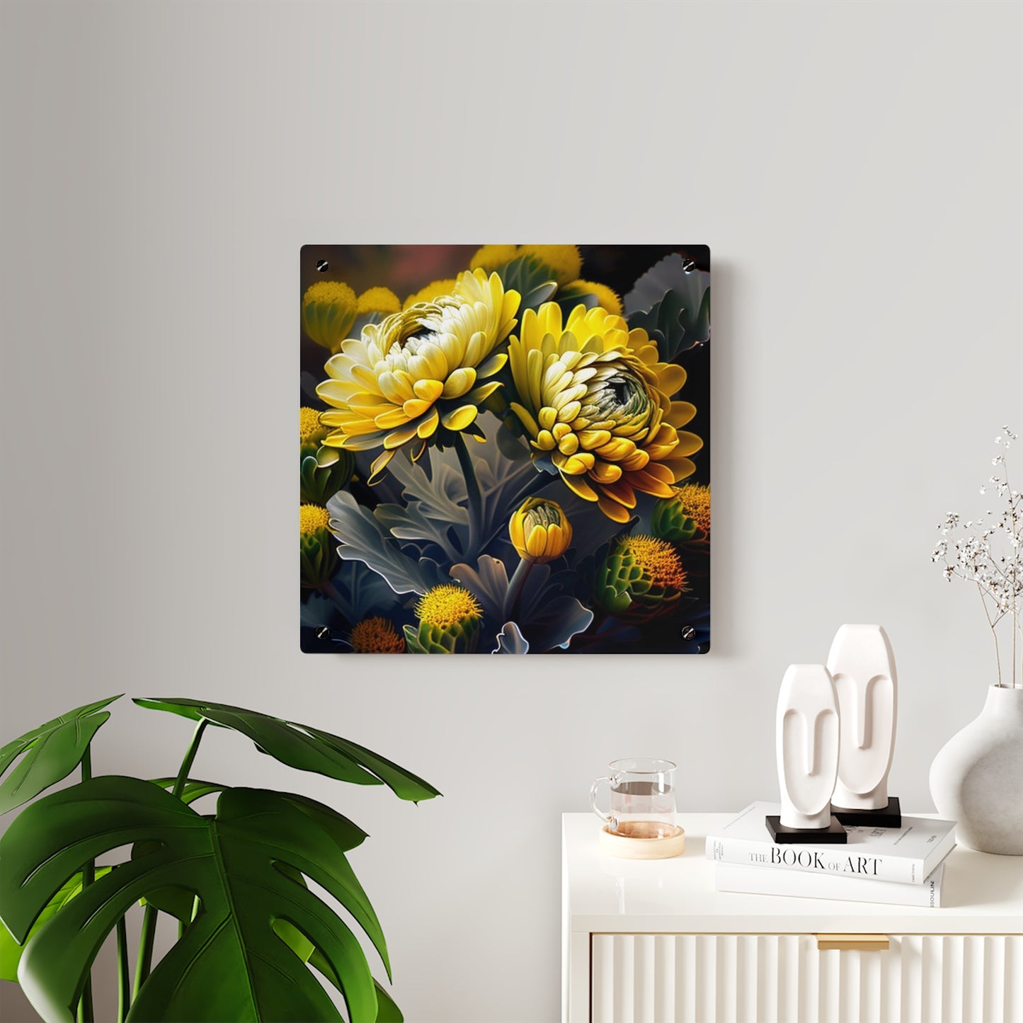 Acrylic Wall Art Panels Yellow Hermosas Flores Amarillas 2