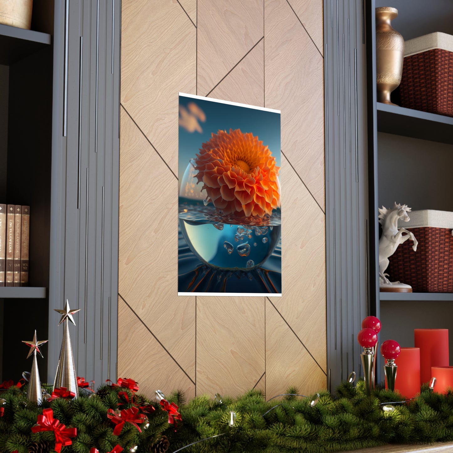 Premium Matte Vertical Posters Dahlia Orange 4