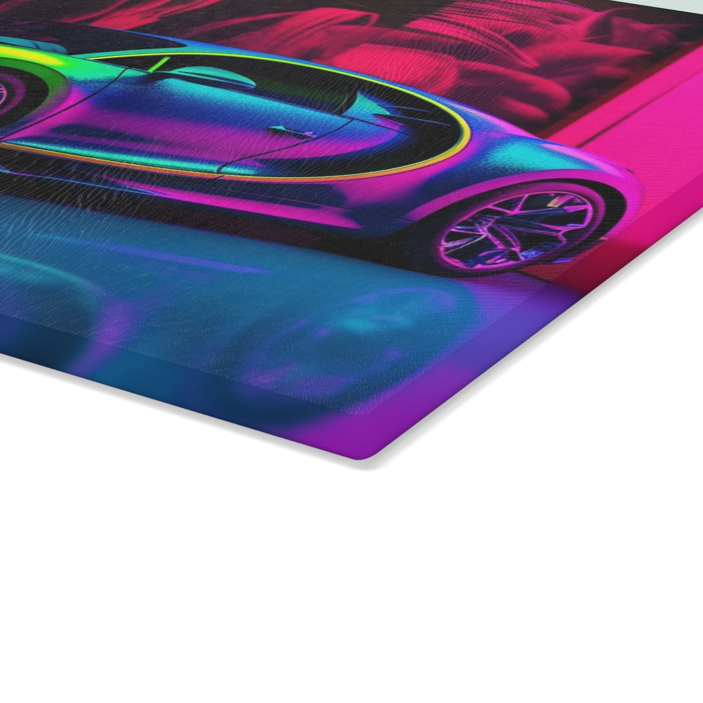 Glass Cutting Board Florescent Bugatti Flair 1