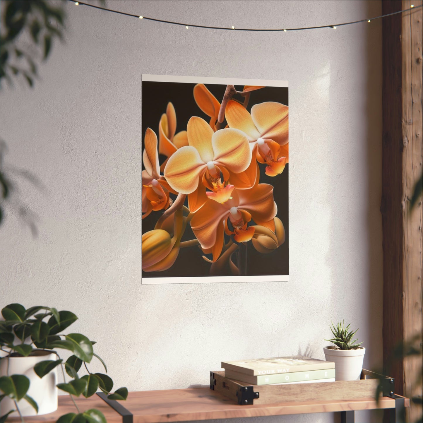 Premium Matte Vertical Posters orchid pedals 1