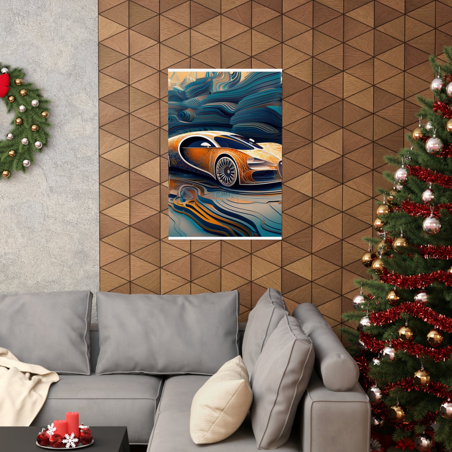 Premium Matte Vertical Posters Bugatti Abstract Flair 1